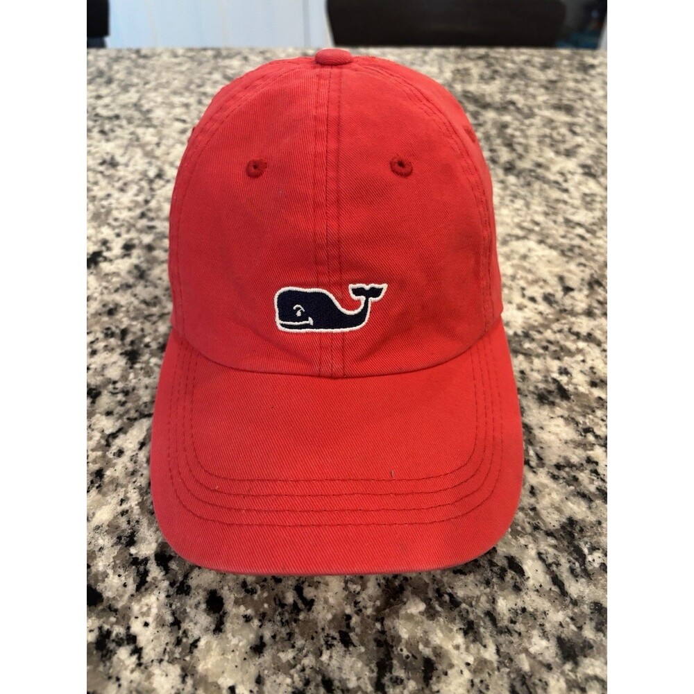 Vineyard Vines Classic Lighthouse Red Strapback Dad Hat